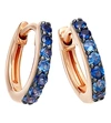 ASTLEY CLARKE MINI HALO 14CT ROSE-GOLD BLUE SAPPHIRE HOOP EARRINGS,996-10080-37031RBEEOS