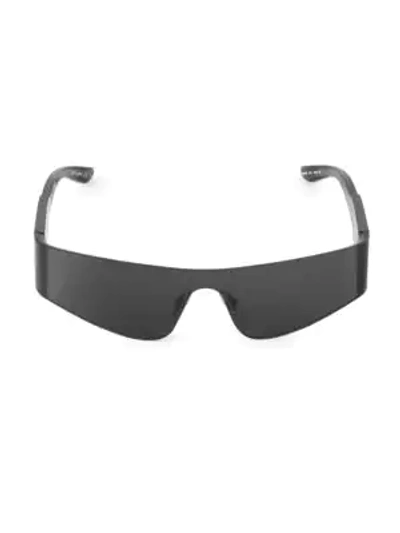 Balenciaga Unisex Wraparound Shield Sunglasses, 185mm In Gray