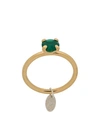 WOUTERS & HENDRIX GREEN AGATE RING