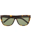 Saint Laurent Oversized Frame Sunglasses In Brown
