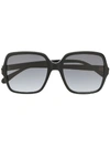 Givenchy 55mm Square Sunglasses - Black In Black