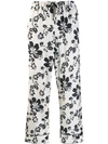 ALEXA CHUNG FLORAL PRINT CROPPED TROUSERS