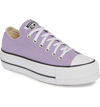 Converse Chuck Taylor All Star Platform Sneaker In Washed Lilac/ Black/ White