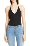 ATM ANTHONY THOMAS MELILLO RIBBED HALTER BODYSUIT,AW1331-EC