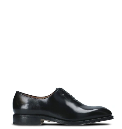 Ferragamo Carmelo Leather Oxford Shoes In Black