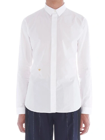 Dior Cotton Shirt With Logo In White