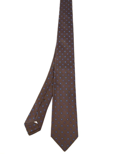 Kiton Men's Brown Silk Tie