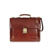 L.A.P.A. BROWN LEATHER BRIEFCASE,869MODVCABRANDY