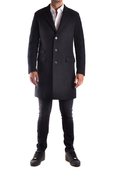 Neil Barrett Man Coat Black Size 40 Wool, Polyester