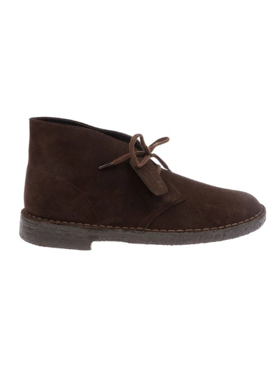 Clarks Mens Brown Suede Ankle Boots