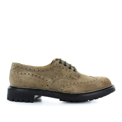 Church's Churchs Burnt Waxed Suede Mc Pherson Lace Up 41.5 In Green