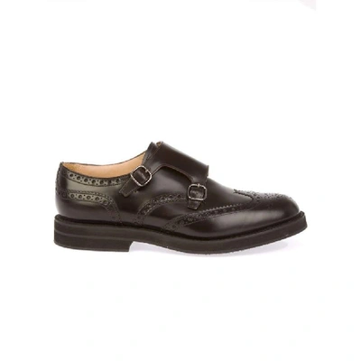 Church's Men's Brown Leather Monk Strap Shoes