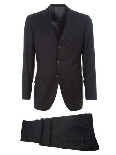 Kiton Men's  Black Wool Suit