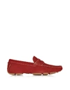 A.TESTONI A.TESTONI MEN'S RED SUEDE LOAFERS,M80327MOH97661GL3 6