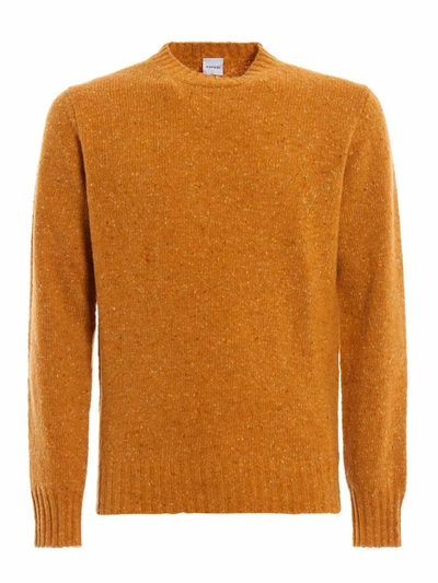Aspesi Orange Brushed Sweater In Yellow