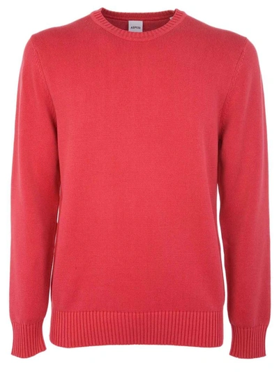 Aspesi Men's Red Cotton Sweater
