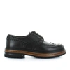 SANTONI SANTONI MEN'S BLACK LEATHER LACE-UP SHOES,MGMI16231JL3SLE1S55 8.5