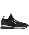 Dsquared2 Men's Icon Neoprene & Leather Trainer Sneakers, Black In Black