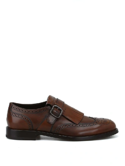 Tod's Monk Strap In Leather In Brown