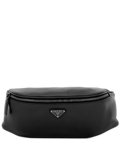 Prada Men's Black Leather Travel Bag