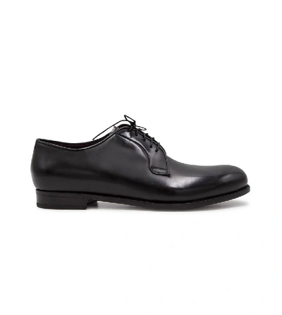 Lidfort Men's Black Leather Lace-up Shoes