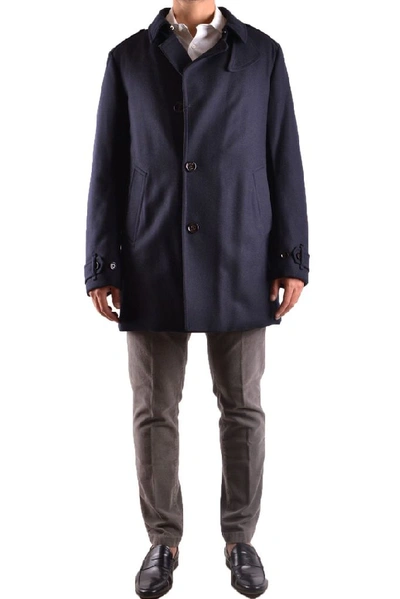 Allegri Men's Blue Wool Coat