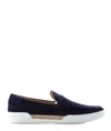TOD'S TOD'S MEN'S BLUE SUEDE LOAFERS,XXM48B0BC30RE0U820 8