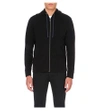 James Perse Vintage Cotton French Terry Zip Hoodie In Black Blk