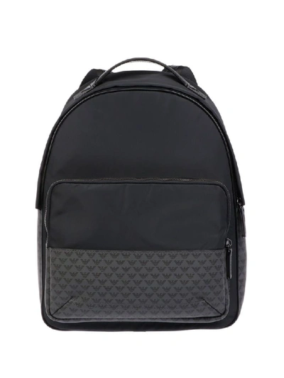 Emporio Armani Men's Black Polyester Backpack