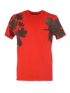 NEIL BARRETT NEIL BARRETT MEN'S RED COTTON T-SHIRT,BJT531L566S1097 M