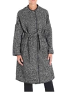 PINKO PINKO WOMEN'S GREY WOOL COAT,1G13JY7064ZZ1 42