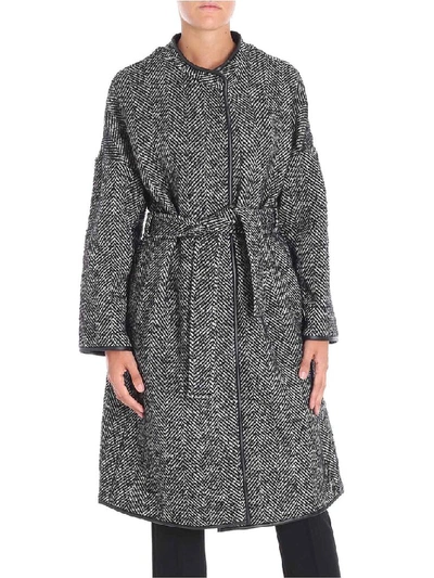 Pinko Women's Grey Wool Coat