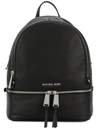 Michael Kors Women's Black Leather Backpack
