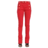 BALMAIN BALMAIN WOMEN'S RED COTTON PANTS,5465360NC1760 36