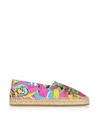 Emilio Pucci Multicolor Printed Canvas Espadrilles In Pink