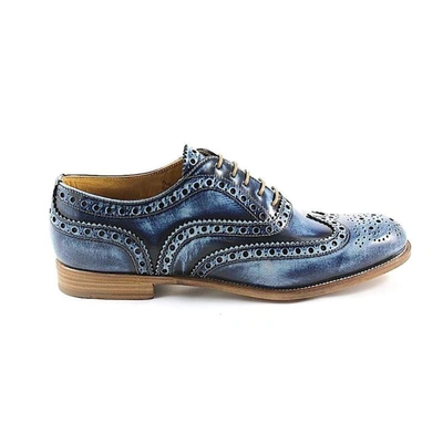 Church's Women's  Blue Leather Lace Up Shoes