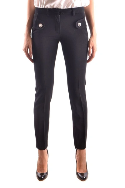 Versace Women's Black Polyester Trousers