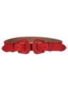 B-low The Belt Western Double Buckle Belt In Red
