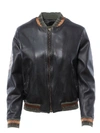 MR & MRS ITALY MR&MRS ITALY WOMEN'S BLACK LEATHER OUTERWEAR JACKET,BB042EXLEATH9000 XS