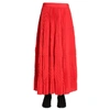 Givenchy High Waist Geometric Pleated Skirt In Red