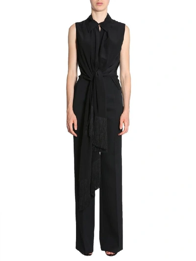 Givenchy Fringed Silk Shirt In Black