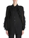 Givenchy Ruffled Style Transparent Blouse In Black