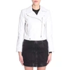 GIVENCHY GIVENCHY WOMEN'S WHITE LEATHER OUTERWEAR JACKET,BW304Q604Z100 36