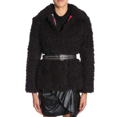 Ainea Women's Black Acrylic Coat