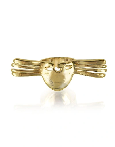 Aurelie Bidermann Woman Hammered Gold-tone Ring Gold