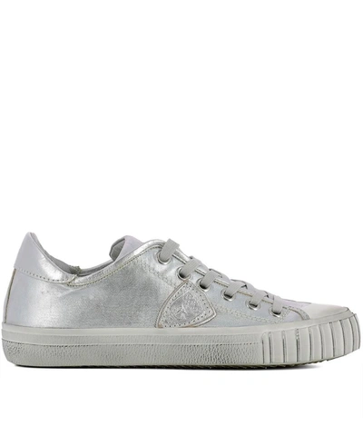 Philippe Model Women's Silver Leather Sneakers