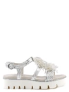 ALBERTO GOZZI ALBERTO GOZZI WOMEN'S SILVER LEATHER SANDALS,HAMA148PITPIT 40