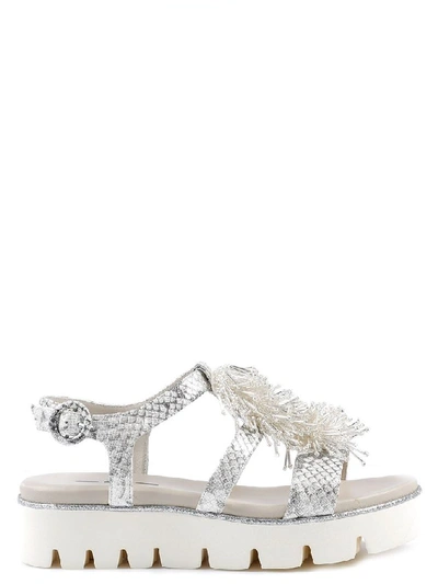 Alberto Gozzi Women's Silver Leather Sandals