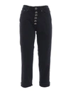 DONDUP DONDUP WOMEN'S BLACK COTTON trousers,DP268BS009DR25DD999 28