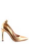 PINKO PINKO WOMEN'S GOLD LEATHER PUMPS,NADIR1ZZL 36